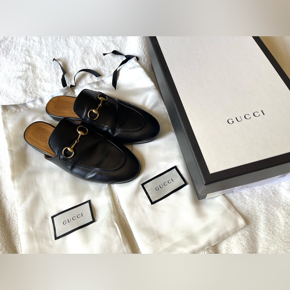 Authentic Gucci Princetown Leather Mules Slides